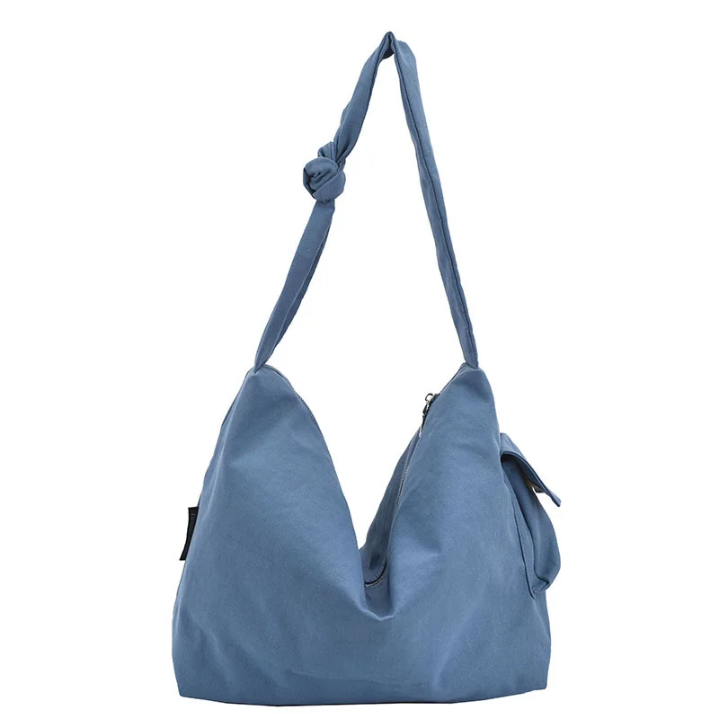 

Холщовая сумка-хобо для девочек-подростков, повседневный вместительный мессенджер из мягкой ткани для школы и учебников, большой размер