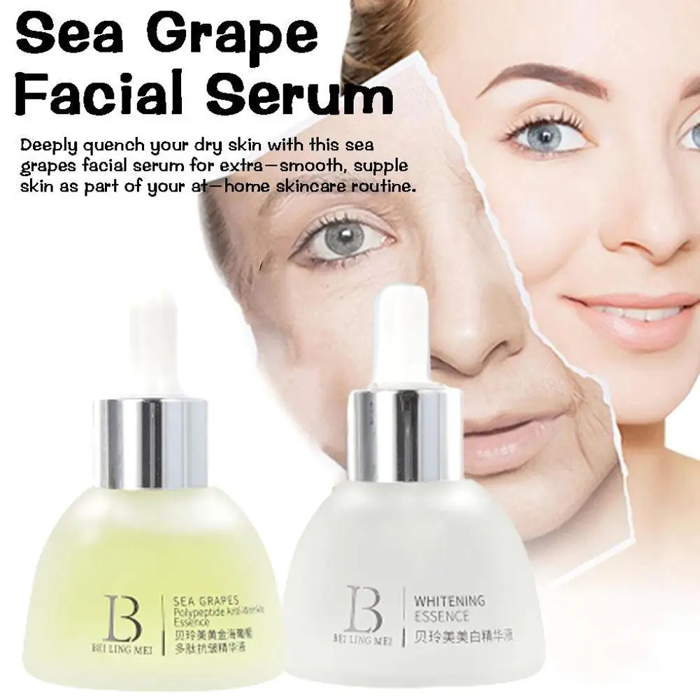 

Sea Grape Face Serum Anti Aging Remove Wrinkle Serum Firming Face Fine Skin Brighten Eye Lines Lifting Fade Moisturizing Fa R9G5