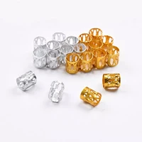 100pcs adjustable hair braids dreadlock beads gold and silver beads hair braid rings cuff clips tubes jewelry