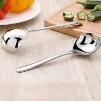 korean stainless steel thickening spoon creative long handle hotel hot pot spoon soup ladle home kitchen essential tools h2