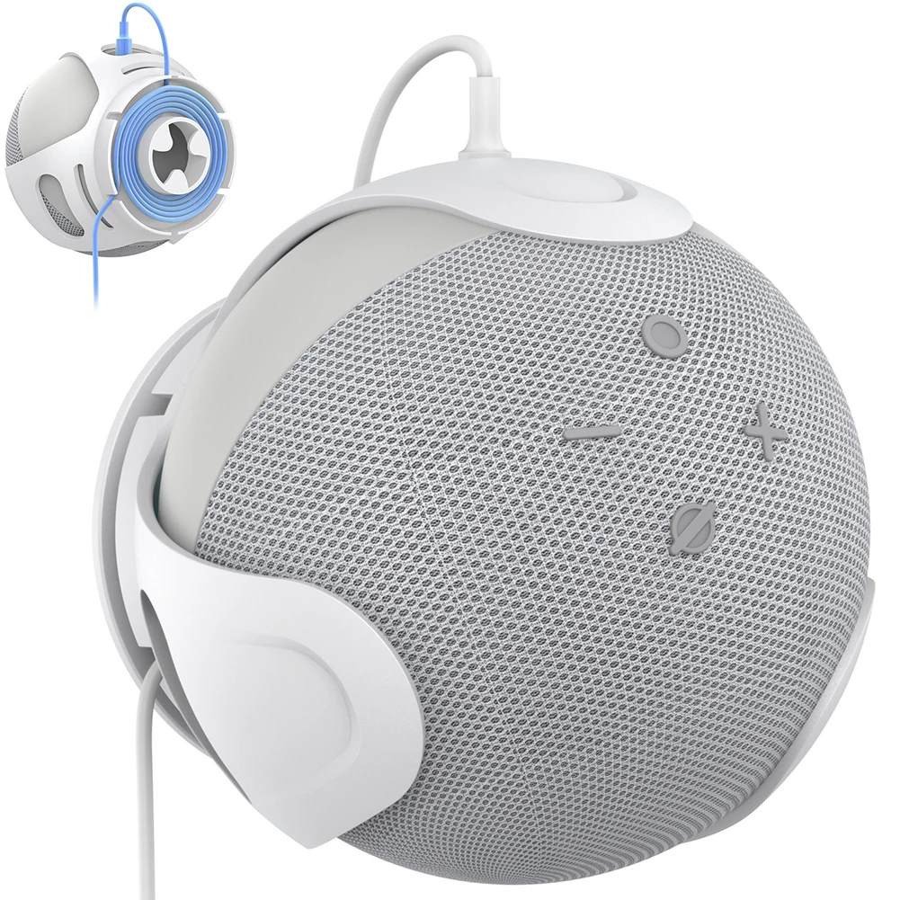 

Plastic Bluetooth-compatible Speaker Support Wall Mounted Portable Speaker Support with Cable Management for Amazon Echo Dot 5/4