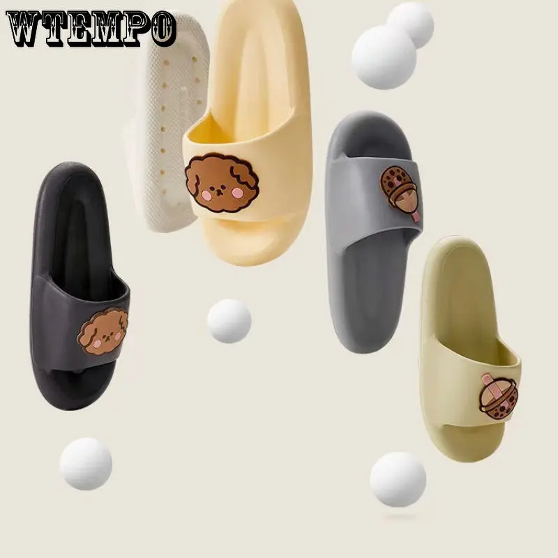 WTEMPO Cloud Soft Slippers Lovely Cartoon Home Outdoor Beach Sandals Men Flip Flops Women Bedroom Thick Bottom Shoes Wholesale