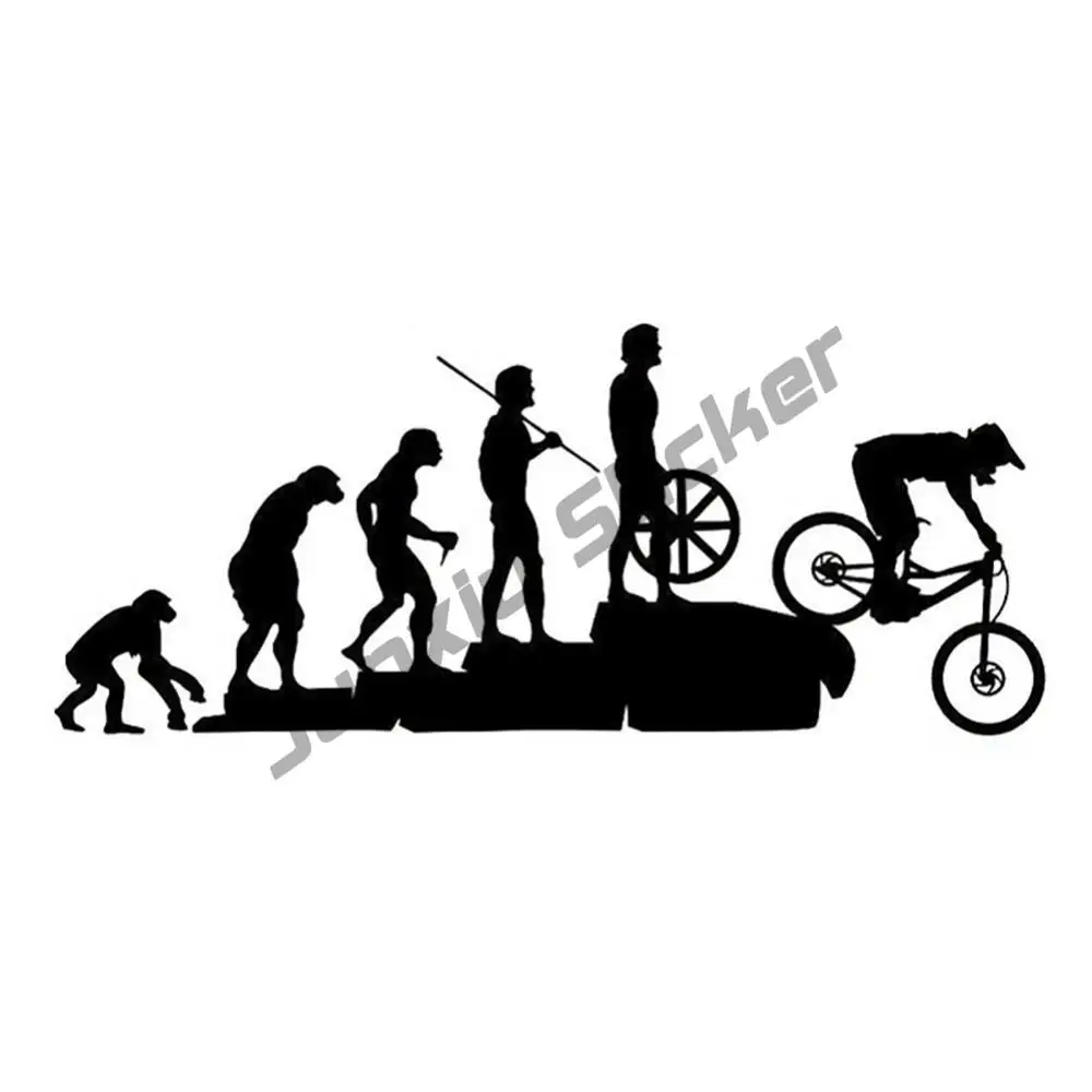 

Мультяшная Эволюция человека MTB велосипед автомобиль светоотражающие наклейки стикер Стайлинг Виниловые стикеры s липкость KK13 * 10 см