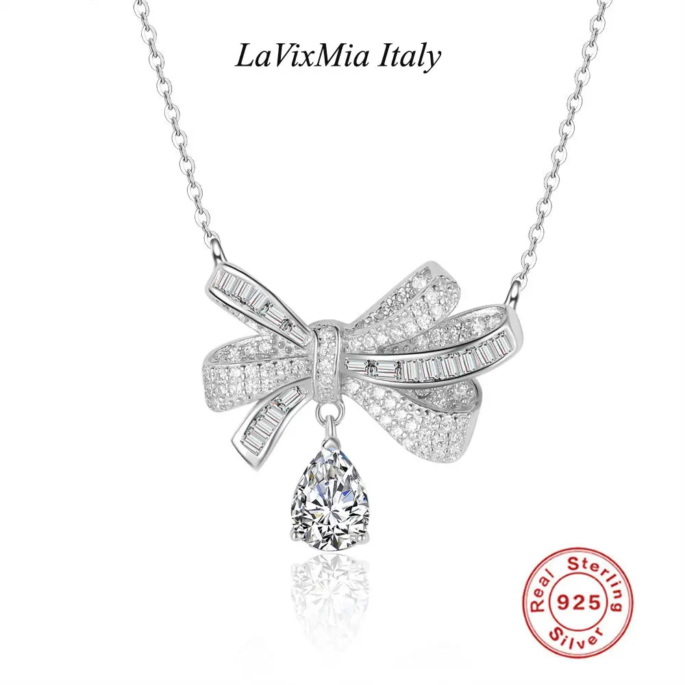 

Ожерелье женское из серебра 100% пробы с бантиком, 6x8 мм