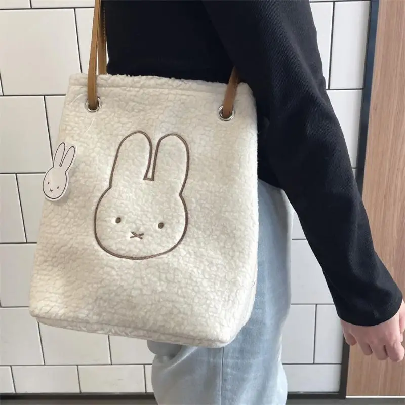 

Miffys New Shoulder Bag Plush Bag Autumn and Winter Crossbody Satchel Kawaii Fashion Handbag Ma'am Multi Functional Backpack