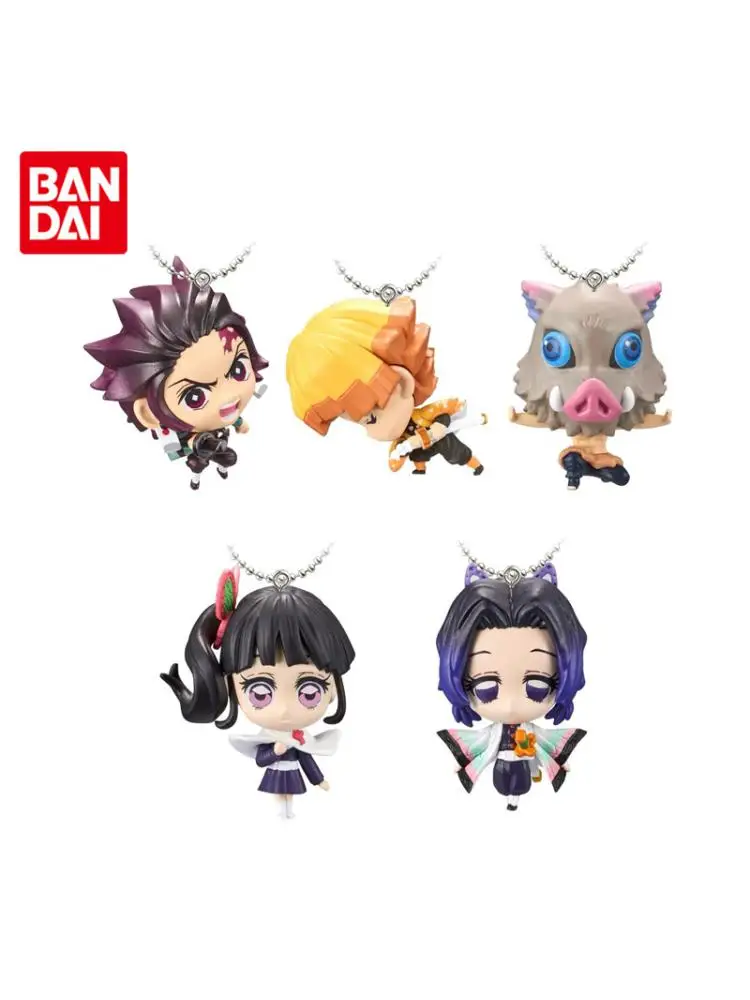 

Genuine Demon Slayer Anime Action Figures Keychain Pendant Dolls Kamado Tanjirou Nezuko Kochou Shinobu Tsuyuri Kanao