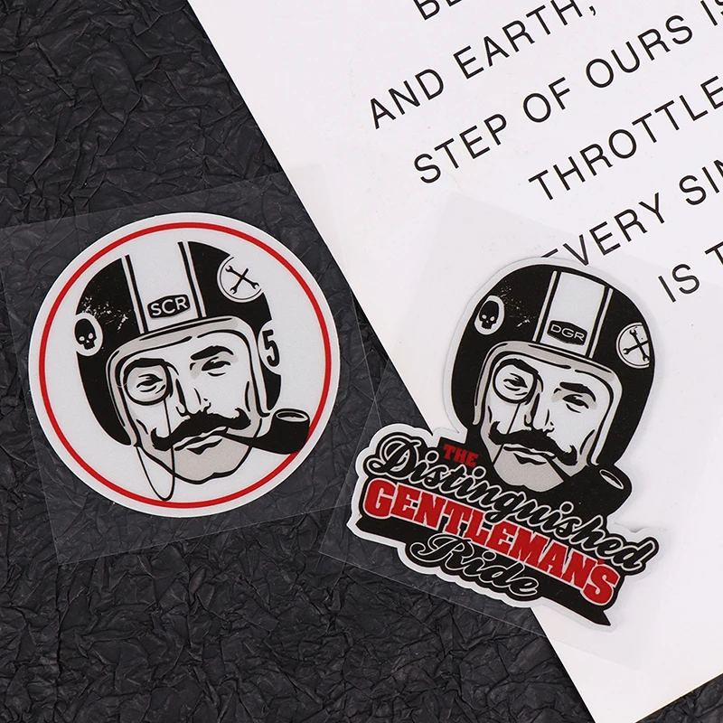 

1pc Fashion Smoking Gentleman Stickers Motorcycle Bike Car Styling Decals Reflective Waterproof Sunblock No Fade Long Lasting