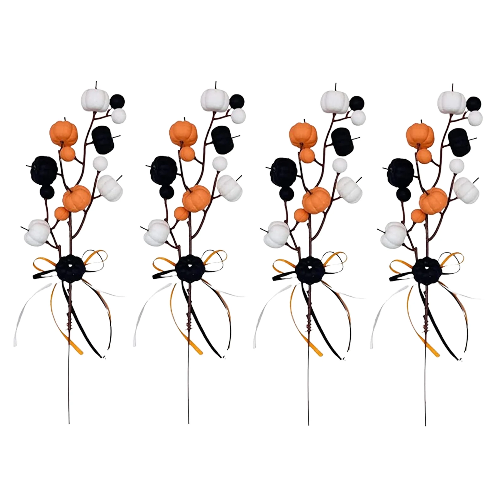 

Fall Pumpkin Ornaments Thanksgiving 4 Pieces Simulation Pumpkins Decorations Durable Foam Made for Thanksgiving Halloween