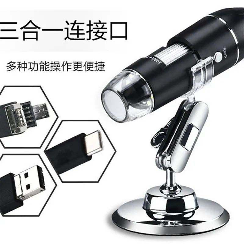 

Микроскоп цифровой светодиодный Лупа паяльная электронная USB Type-C