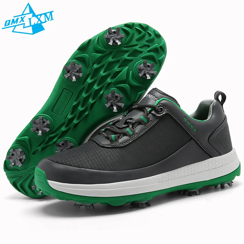LiXingMing мужские туфли для гольфа большого размера дышащая спортивная кожаная