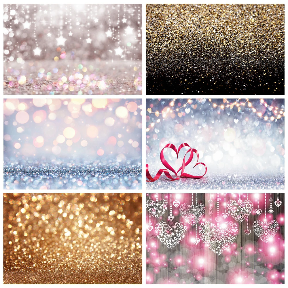 

Dreamy Fantasy Shiny Star Polka Dot Light Bokeh Wedding Love Birthday Party Baby Newborn Photo Background Photographic Backdrop