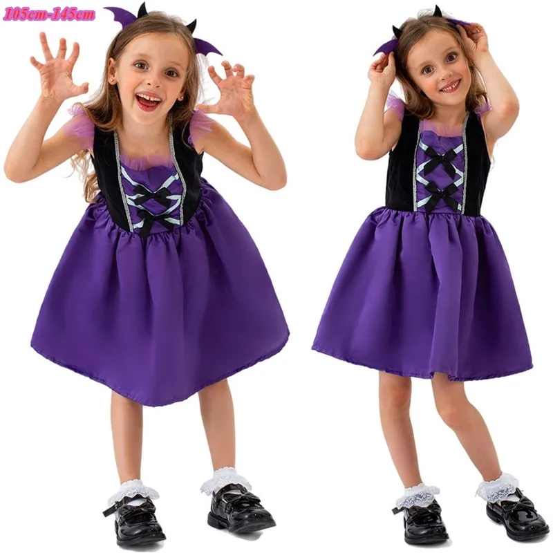 

Аниме Костюм Дьявола, демона, пурпурная девушка, вампир, Хэллоуин, призрак, рандомная ролевая игра, платье ведьмы, Лолита