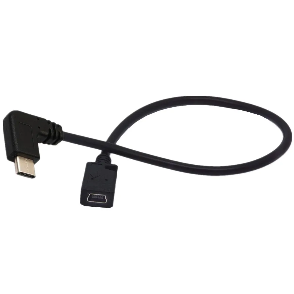 Магнитный зарядный кабель Duttek USB 3.1 Type C штекер на Mini/Micro (Mini B) гнездовой