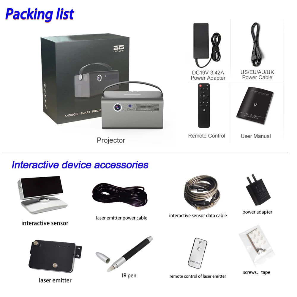 Интерактивная 3d-проекционная система все в одном 57 игр с эффектами Настенный