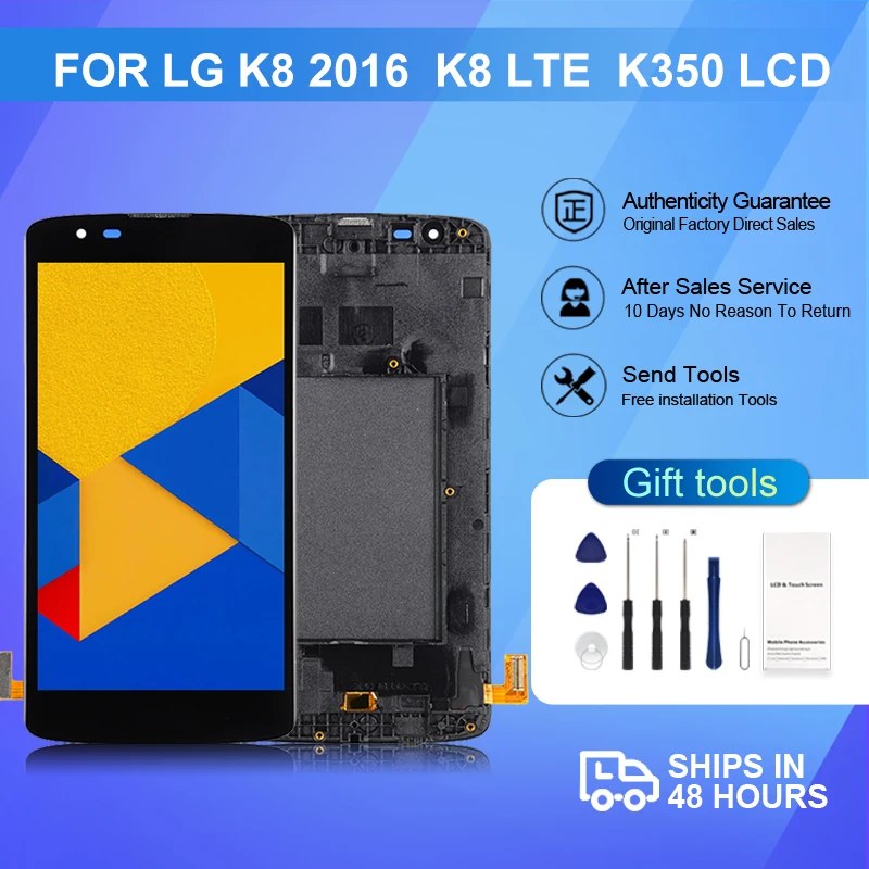 

1Pcs 5.0 Inch K8 2016 Display For LG K350 Lcd Touch Screen Digitizer K370 K373 K8 LTE VS500PP K371 Assembly Free Shipping