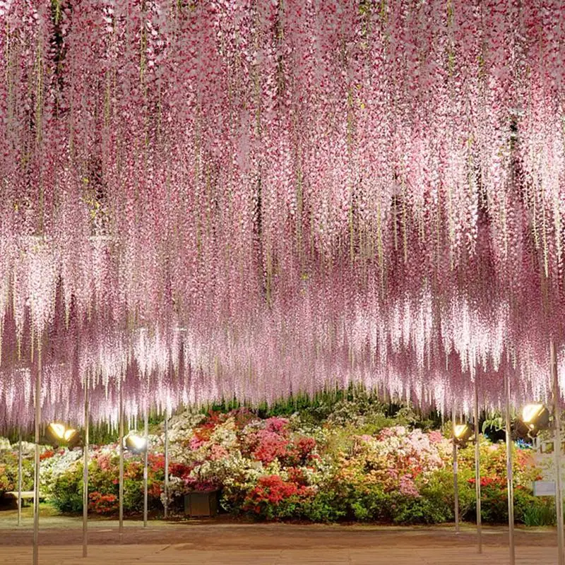 12 шт. футов искусственные визуальные Цветочные лозы для дома белые свадебные