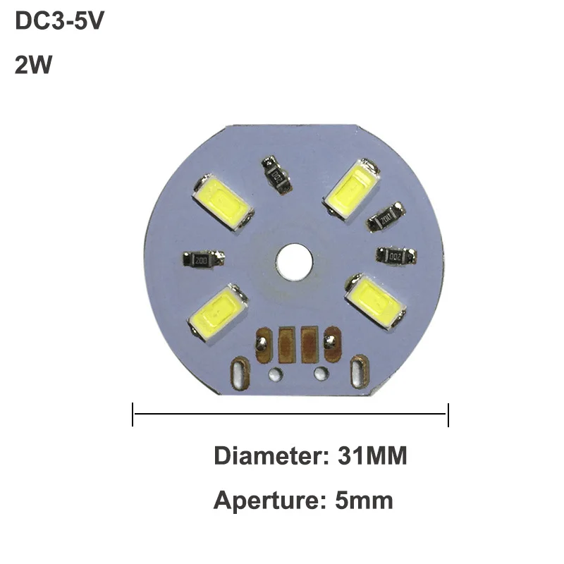 Фото 1 шт. 5730 SMD DC5V светодиодная лампа источник света USB универсальные лампы бусины теплый свет/белый свет 1W1.5W2W3W4W5W10W12W. №2