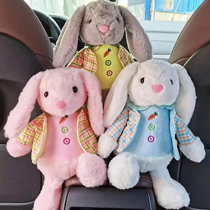 

Rabbit Tissue Holder Butt Soft Plush Tissue Box Holder For Car Cute Animal Car Hanging Pouch Tissue Storage Tray Container