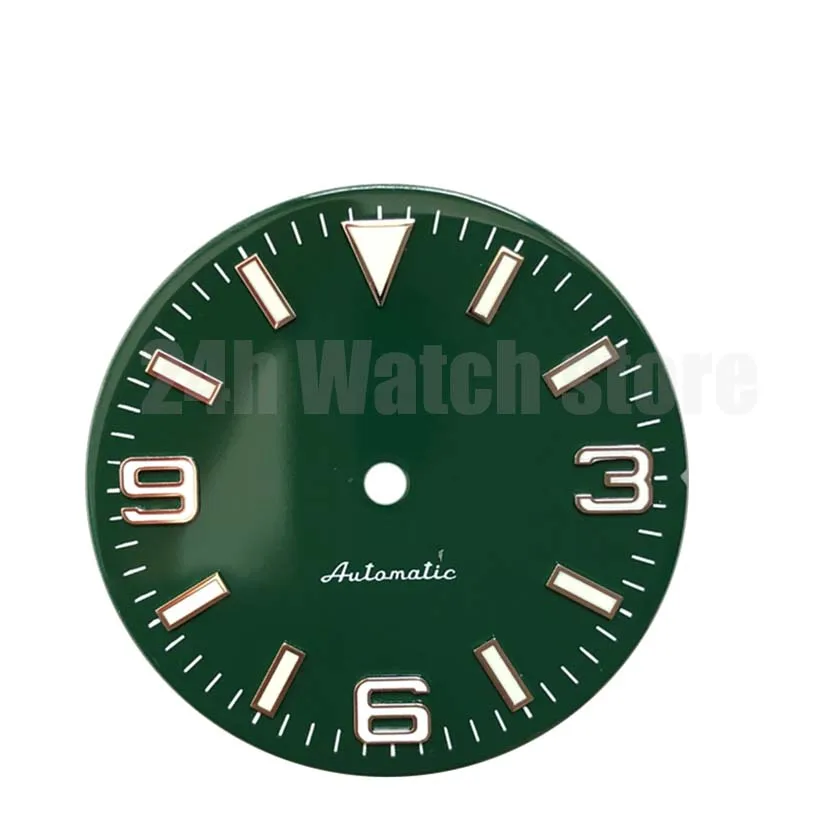 

EXP 369 C3 lume Watch mod green dial Arabic For Skx007 SKX009 abalone Dive watch Turtle NH35 Movement 28.5mm