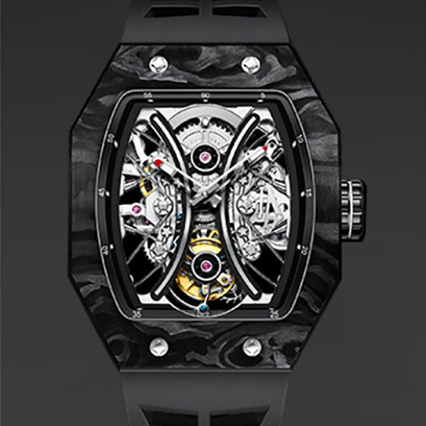 

AESOP Real Tourbillon Movement Mechanical Skeleton Watch For Men Sports Waterproof Watches Mens Wrist Watches Top Brand Luxury