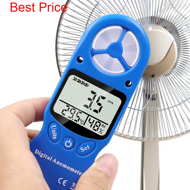 

Ручной Мини-Анемометр, цифровой термометр и гигрометр, ручной анемометр, 20 шт./лот