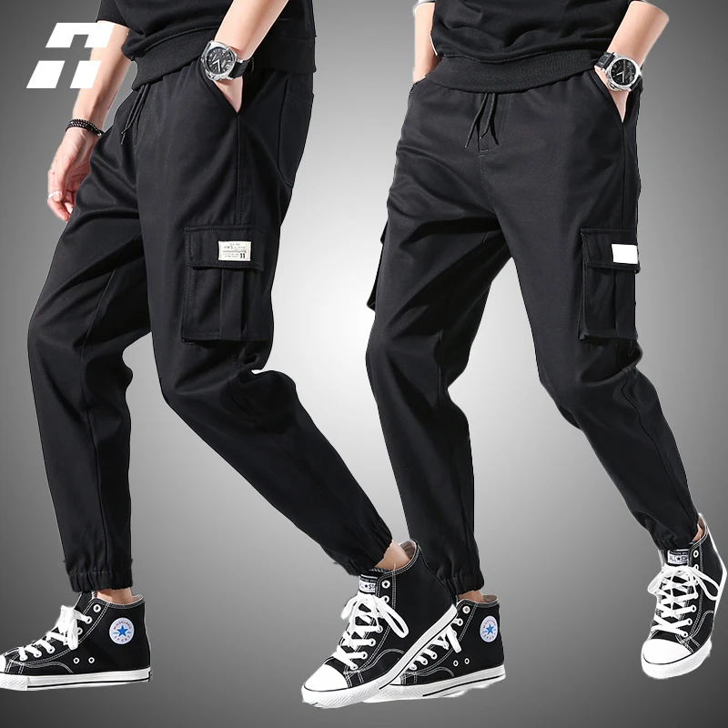 

7XL Men Cargo Pants Joggers Multi-pocket Hip Hop Harem Male Trousers Solid 2022 New Slim Fit Men's Casual Sweatpants Plus Size