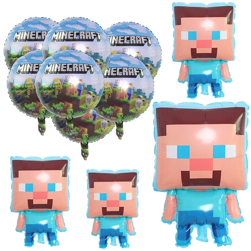 10 шт. алюминиевый шар Minecraft персонаж аниме тема дня рождения детский фестиваль
