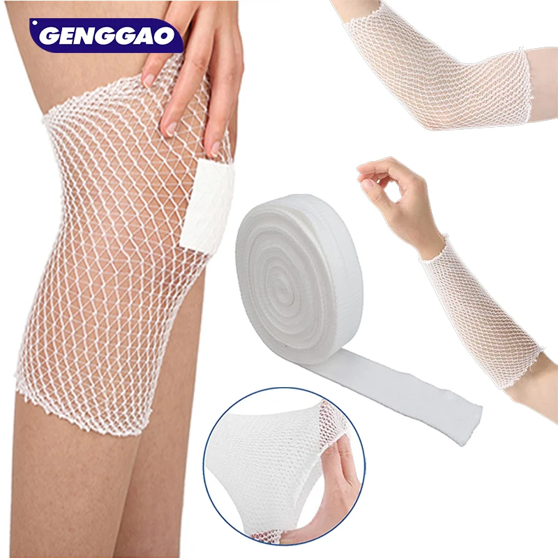 

1 Roll Net Tubular Bandage Elastic Mesh Wound Dressing Tubing Gauze Bandage Fix Net Bandage Retainer Stretch Tube Bandages