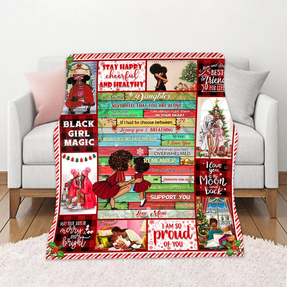 

Cobertor Especial Para Filha Flannel Blanket Premium Letter Letters To My Daughter Express Love Throw Blanket for Sofa Bedroom