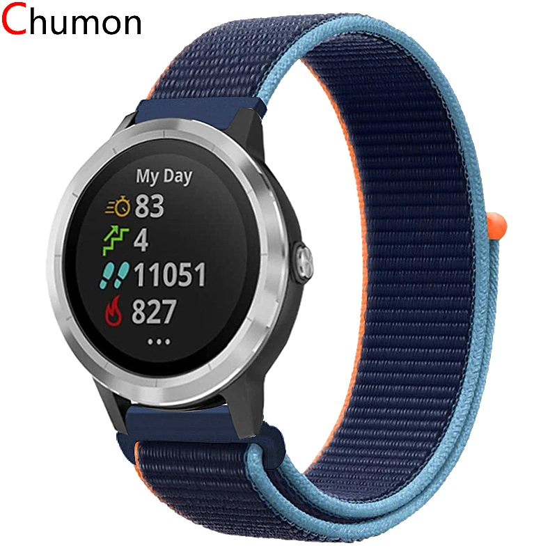 

Ремешок нейлоновый для смарт-часов Garmin CAME SQ 2 2s Forerunner 645, браслет для наручных часов Garmin Vivoactive 3 4, 20 мм 22 мм