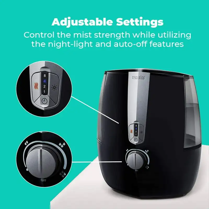 

Comfort Plus Ultrasonic Humidifier, 5.3L Water Tank with Warm and Cool Mist with Auto Shutoff Air fryers Home appliance Freidora