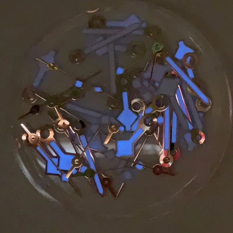 Hands watch accessories Hands blue luminous white silver rimmed white gold rimmed Fits NH35 NH36 calibre