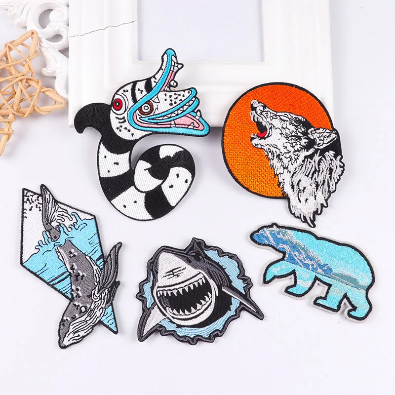 5 шт./набор термоклейкие нашивки Змея