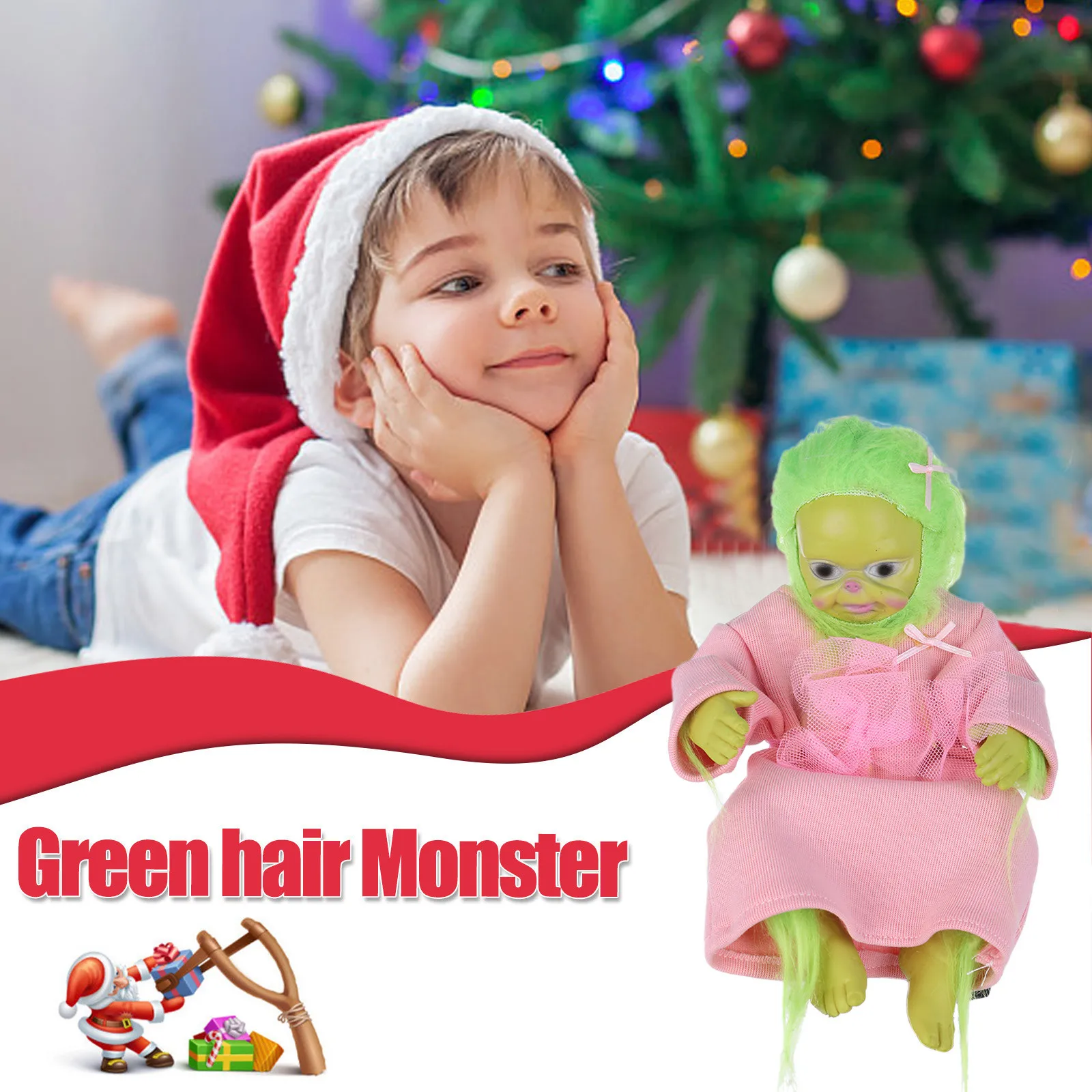 2022 Реалистичная мультяшная Кукла Reborn Baby Grinch Рождественская кукла-игрушка для