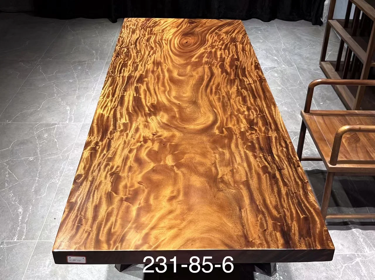 

Boutique glitter pattern South American Walnut Solid Wood Large Plate Tea Table New design solid wood resin epoxy coffee