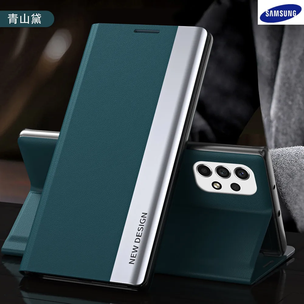 

Magnetic Leather Cover For Galaxy S22+ S21 S20 FE S30 S21 S8 S9 S10 S20 S20+ S7 Edge Original Samsung S30 Plus Fashion Flip Case