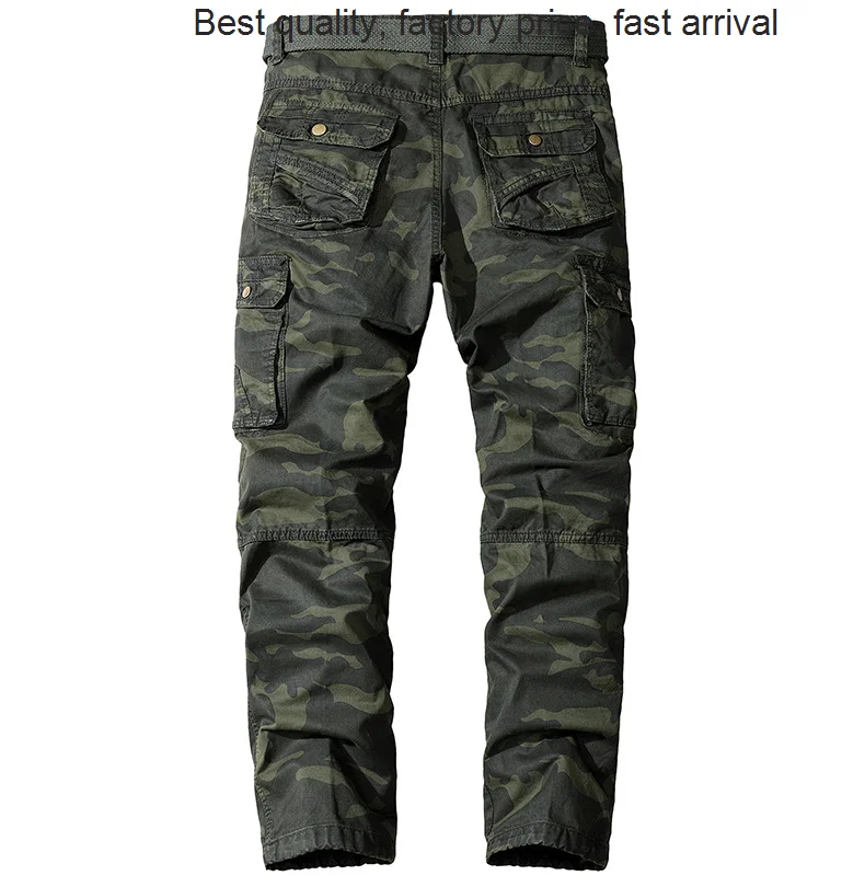 

High quality luxury brand Men Camouflage Trousers Casual Multi-pocket Army Work Combat Male Military Cargo Pants Cotton Sweatpan