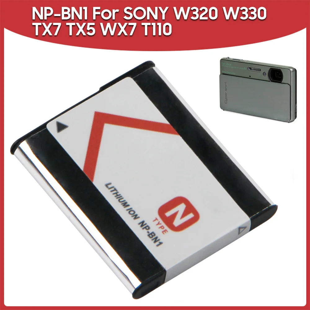 Запасная батарея для Sony DSC-WX9 WX7 WX50 T110 T110D W520 TX55 WX7 WX100 W330 W350 J10 TX7 TX100V J20 TX20 TX66 WX150 NP-BN1