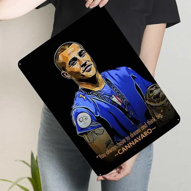 Знак Fabio Cannavaro спортивный металлический постер украшение для игровой комнаты