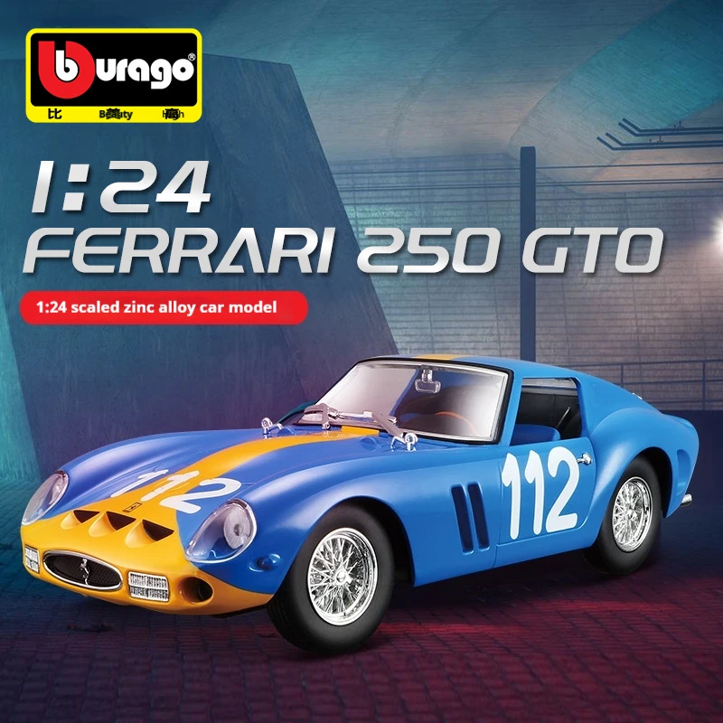 Bburago Ferrari 250 Gto Масштаб 1:24 Литая Под Давлением Модель Автомобиля Fxx K