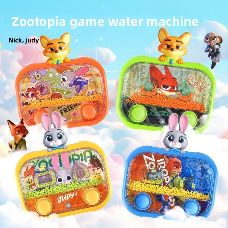 Фото Товары Disney Zootopia, милые студенческие товары с героями мультфильмов, игра для бросания колец, машина для воды, креативная аркадная игрушка для мальчиков и девочек, подарок №1
