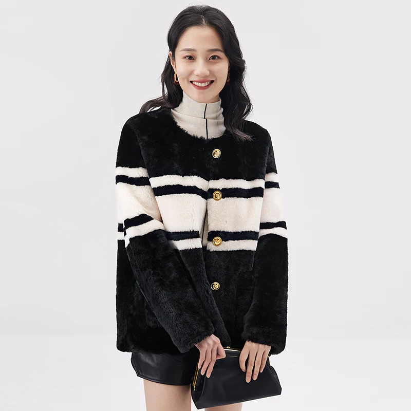 New Double-faced Fur  Winter Coat Women Casaco Feminino Wide-waisted Single Breasted High Street Thick Winter Luxury Clothes