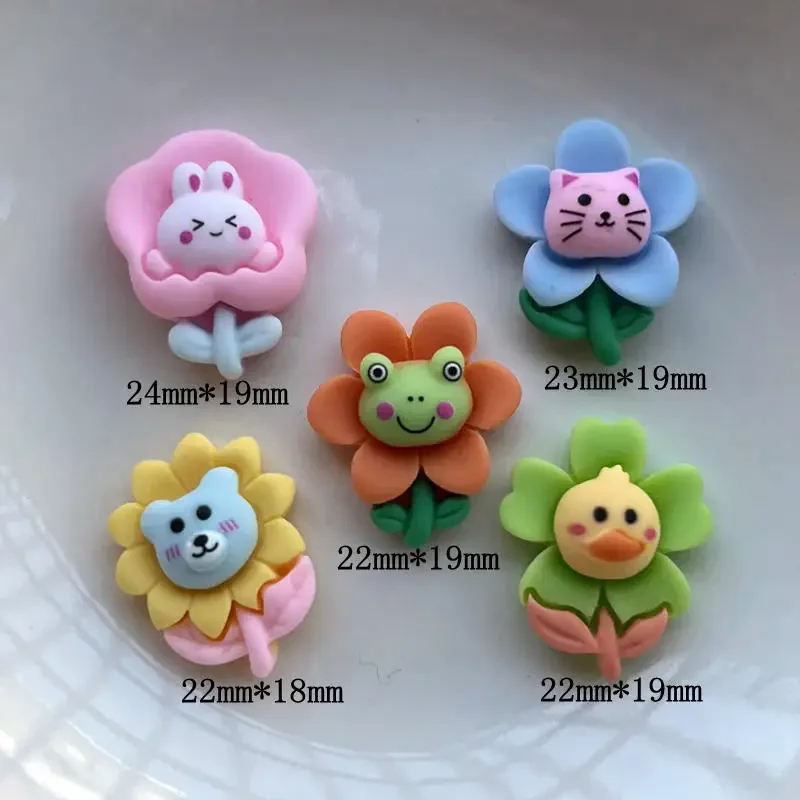 20 штук смешанных миниатюрных милых мультяшных животных фотополимерные