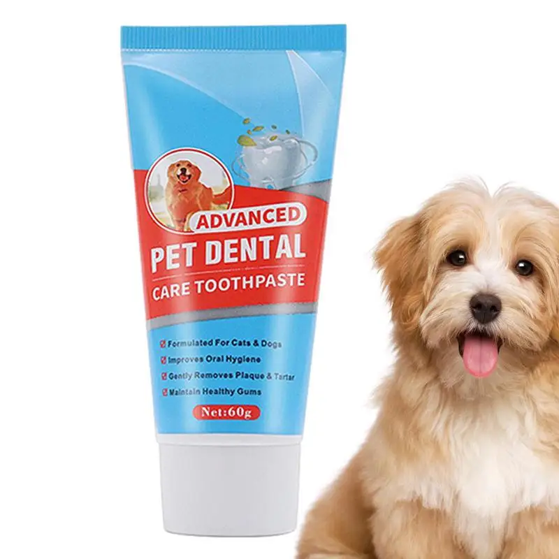 

Dog Toothpaste 60g Pet Teeth Cleaning Toothpaste Breath Freshener Convenient And Safe Cat Oral Care Toothpaste For Pets And
