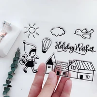 go home transparent silicone finished stamp diy scrapbooking journal rubber coloring embossed diary stencils decoration reusable