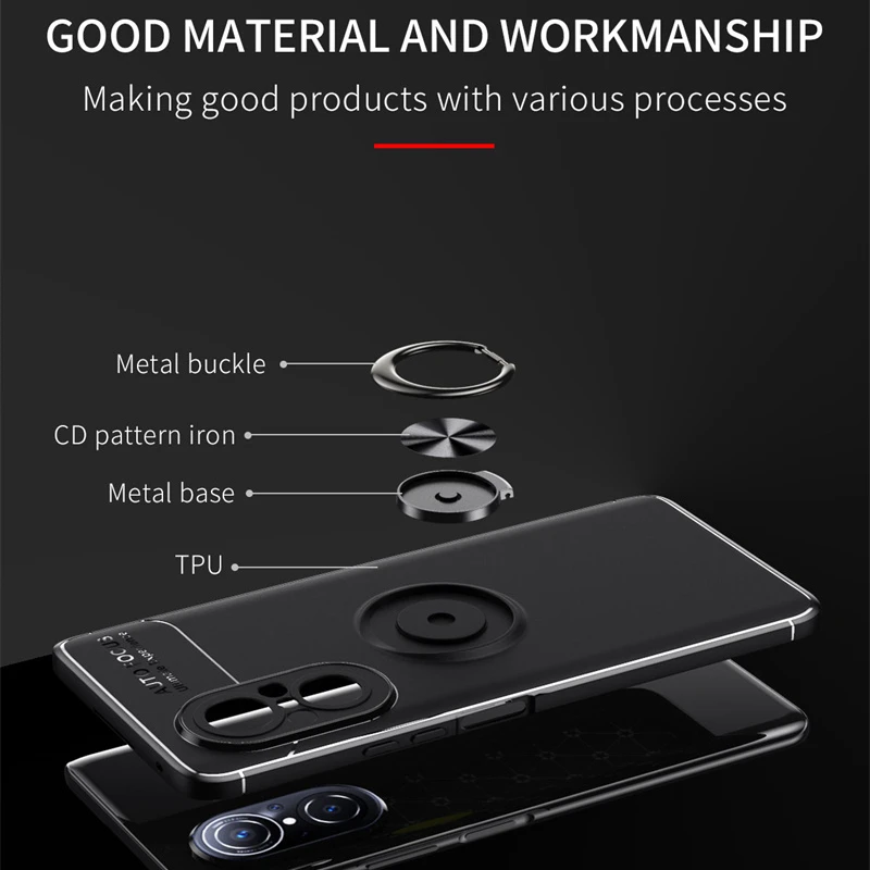 For Huawei Nova 9 SE Case Cover For Huawei Nova 9 SE Capas TPU Shockproof Ring Magnetic Holder For Cover Huawei Nova 9 SE Fundas
