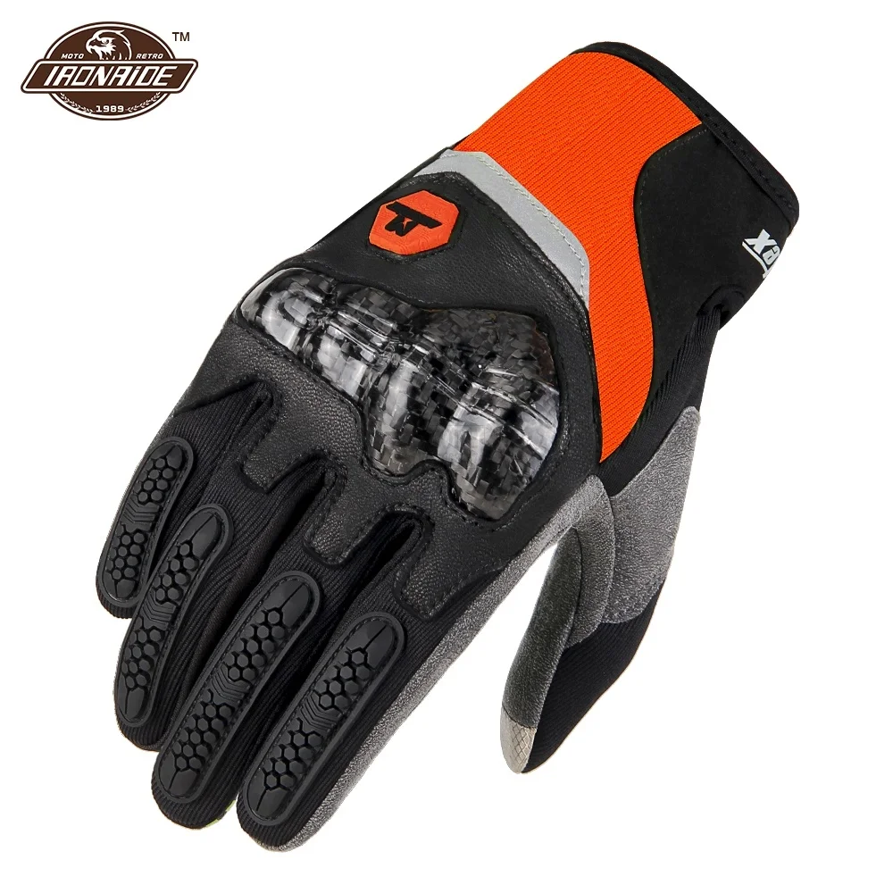 

Мотоциклетные Перчатки Masontex из углеродного волокна, мотоциклетные перчатки для сенсорного экрана, с закрытыми пальцами, на 4 сезона