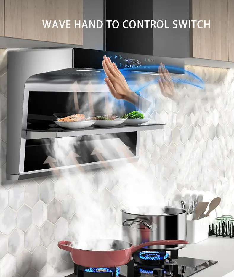 Настенный кухонный вентилятор с мотором для вытяжки кухонного дымохода