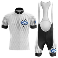 powerband scotland national short sleeve cycling jersey summer cycling wear ropa ciclismobib shorts