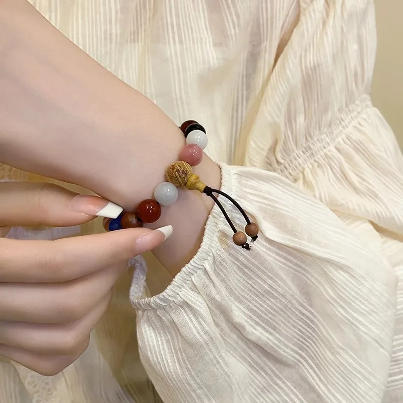 Натуральный 18-сезонный буддийский браслет Бодхи из натуральных бусин эластичные